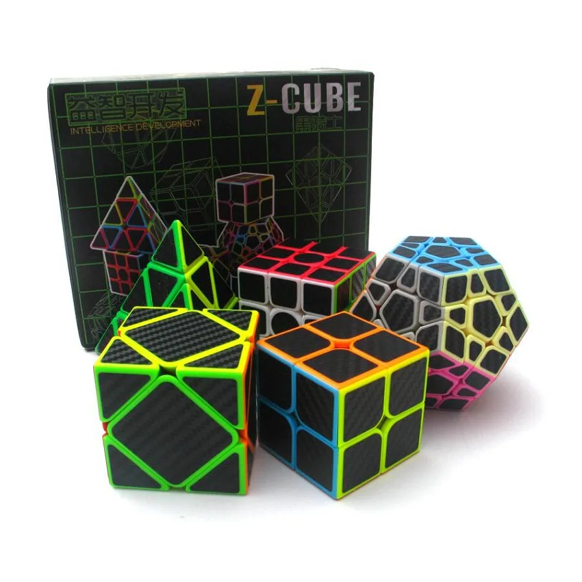 Классические игрушки из углеродного волокна, АБС-пластик, наклейка, блок, высокое качество, скоростной разноцветный волшебный куб, обучающий и Развивающий кубик-головоломка, волшебные игрушки
