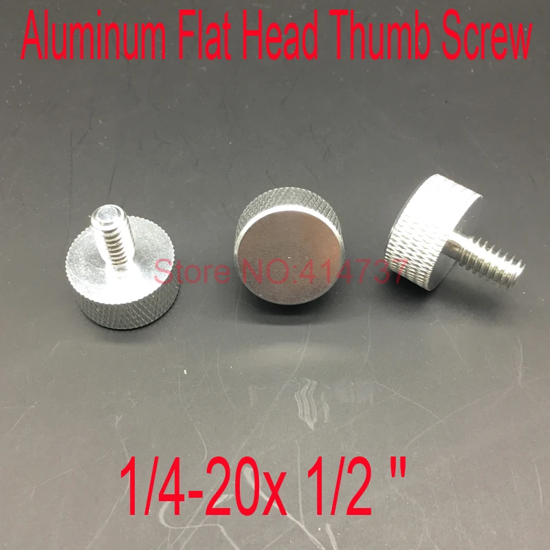 Lot of 12 Pcs. Stainless Steel Knurled Thumb Screw x 1//4/"-20 Thread