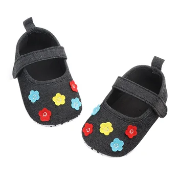 

Baby Girls Shoes Cotton Flower First Walkers Newborn Soft Soled Non-slip Footwear Baby Shoes Princess hot