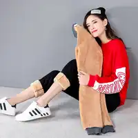 厚いビロードカシミヤ女性ハーレム冬カジュアルパンツ暖かいの女性緩いズボンプラスサイズストレッチ無地