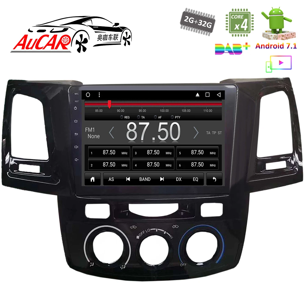 Cheap Android 7.1 9" Car DVD for Toyota Fortuner 2013 - 2015 GPS Navigation system Bluetooth GPS Radio Player WIFI Touch Screen 4G 1