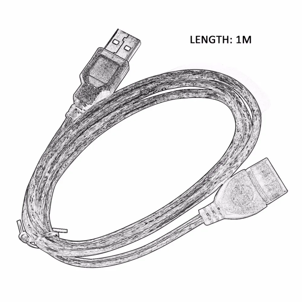 JINCHI 1/1. 5/2/3 м анти-помех USB 2,0 Удлинительный Кабель USB 2," папа" в USB "Мама", 2,0 Женский Удлинительный шнур для синхронизации данных кабель