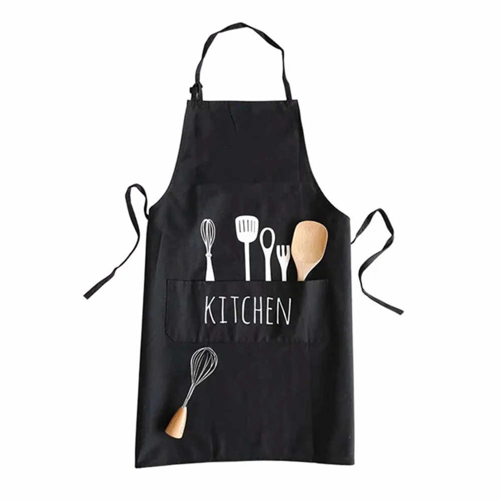 Ajustable cocinero Cocina Catering Delantal con bolsillo de algodón cubierta Halter babero Delantal Cocina para hombre mujer