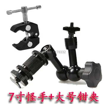 

2in1 7 Inch Magic Arm 7" arm+Super Clamp for DSLR Rig Camera to Monitor LED Lamp Camera movie kit D7100 750D 70D Accessories