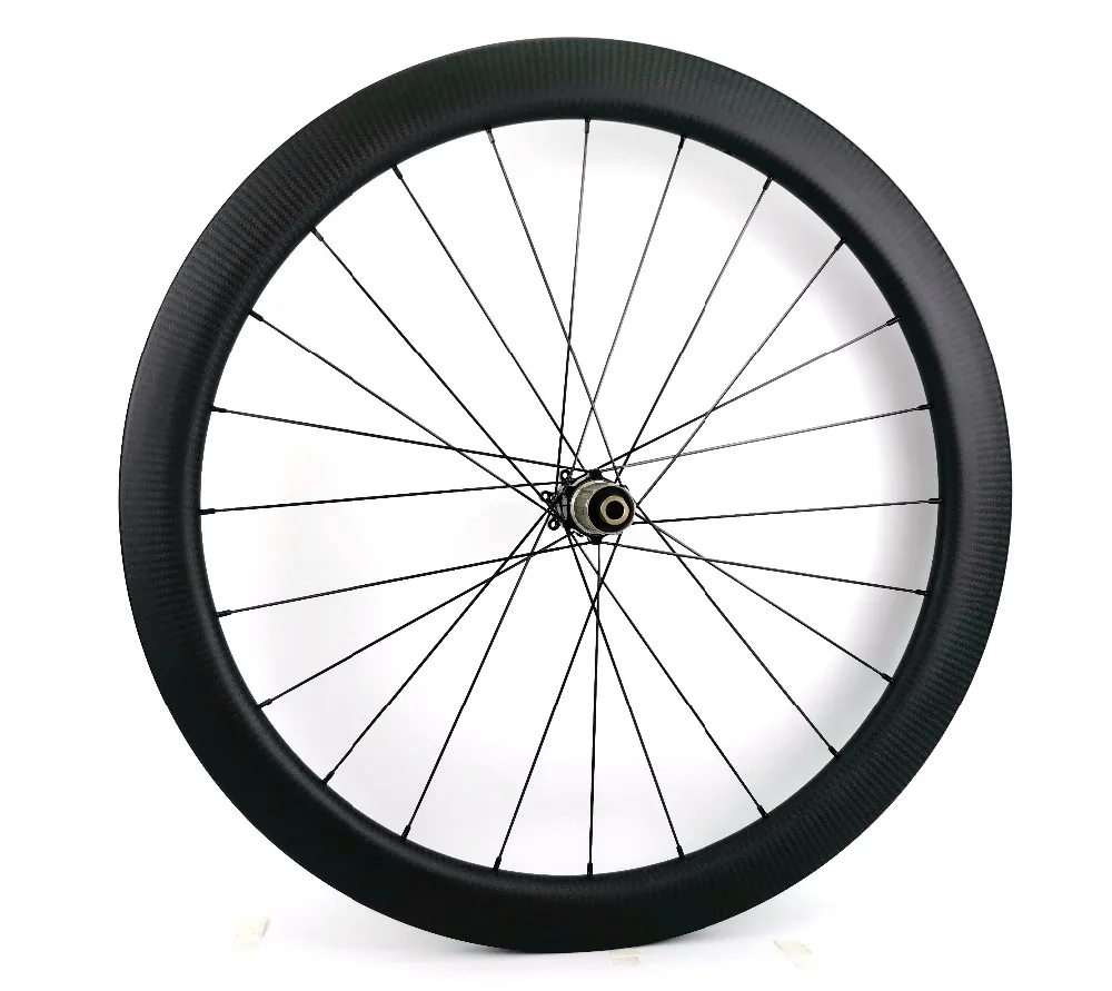 700C 50 мм Глубина дорожный дисковый тормоз углерода колесная ширина 25 мм Clincher/диск для колеса велосипедные Угловые колеса с 3 k саржевого матовая finsh