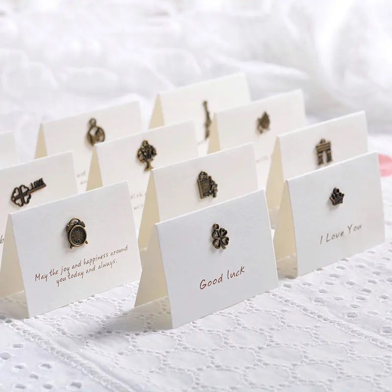 

5pcs Creative Folding Message Card invitation Wedding Valentine's Day New Year Greeting Postcard Birthday Gift Message Cards