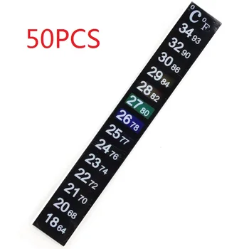 

50PCS Dual Scale Fish Tank Aquarium Liquid Thermometer Temperature Sticker Digital LCD Adhesive Strip Fridge Kitchen Stick-On