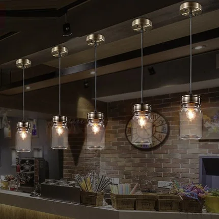 

Edison Loft Style Creative Glass Bottle Droplight Modern Pendant Light Fixtures For Dining Room Hanging Lamp Indoor Lighting