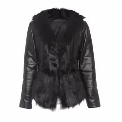 2019 женская куртка из искусственной кожи, женская зимняя куртка, утепленная Хлопковая женская зимняя куртка, зимняя верхняя одежда