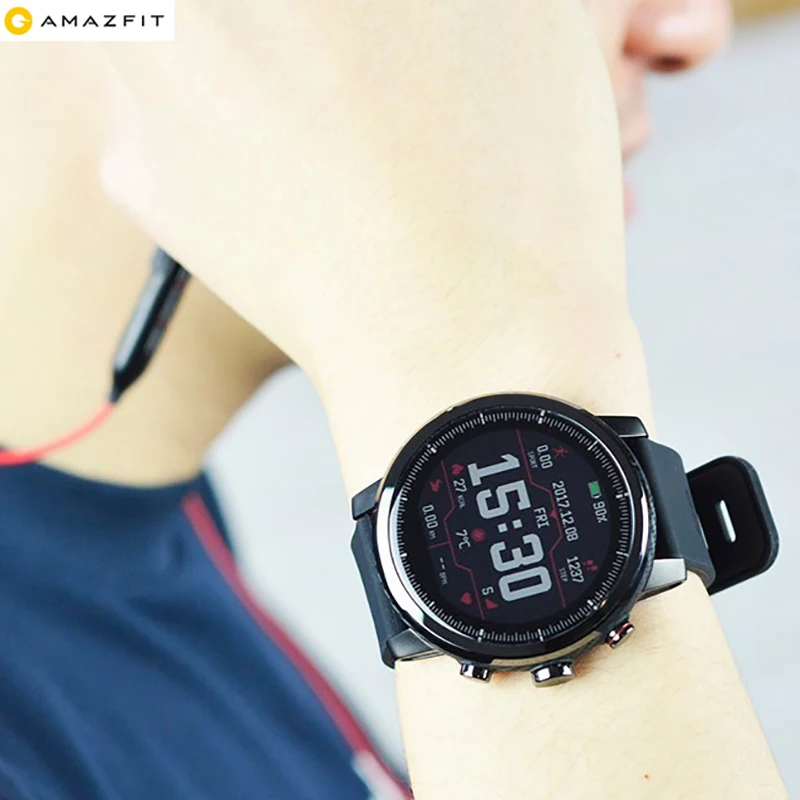 Новые Xiaomi Huami Gloable version Amazfit Stratos 2 Смарт-часы спортивные gps 5ATM вода 2.5D gps Firstbeat плавательные умные часы