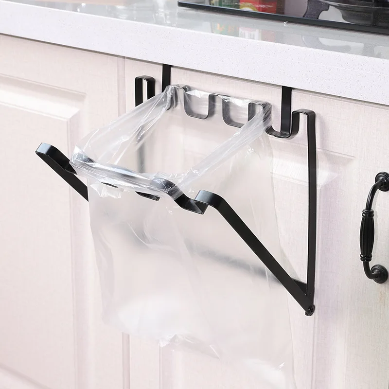 Kitchen Trash Bag Holder Door Hook Garbage Bags Hanger Cupboard Stand