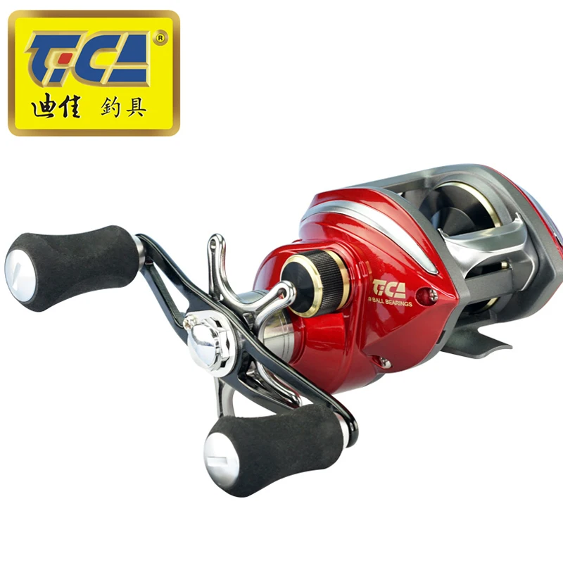 

TICA High Speed Fishing Reel 7RRB+2NMB+1RB 6.3:1 carp fishing Bait Casting Right Left hand Magnetic brake Water Drop accessories