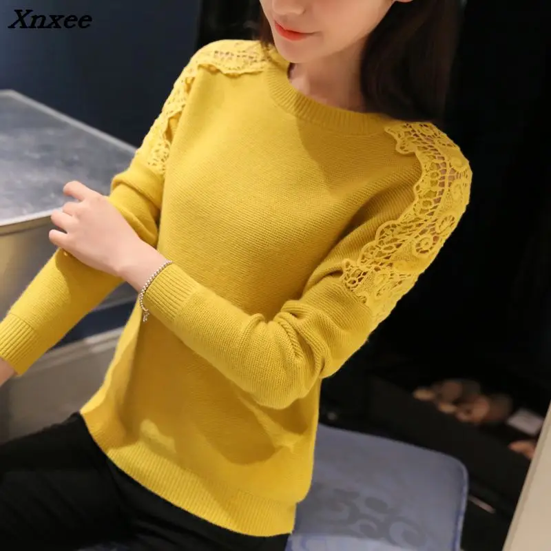 New 2018 Spring Autumn fashion women sweater Hollow out Lace Batwing sleeve sweater women Knitted pullover sweaters Xnxee New 2018 Spring Autumn fashion women sweater Hollow out Lace Batwing sleeve sweater women Knitted pullover sweaters Xnxee