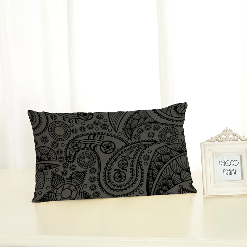 

High Quality Geometric Housewear Lumbar pillow Chair Cushion Cover Soft Pillow Case Cojines Almofadas Cotton Linen Square 30x50