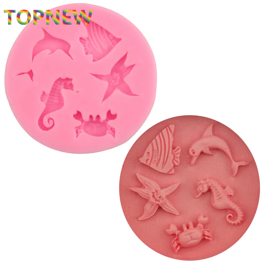 

Fondant SeaWorld Theme Silicone Mold Cake Decorating Tools Bakeware Cooking Tools DIY Cake Mold 2835