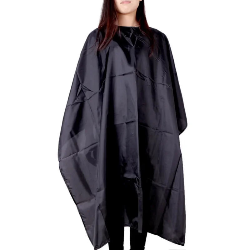 

Makeup Tool Hair Cutting Black Large Size Beauty Salon Adult Waterproof Hairdressing Barbers Hairdresser Gown Cape Wrap
