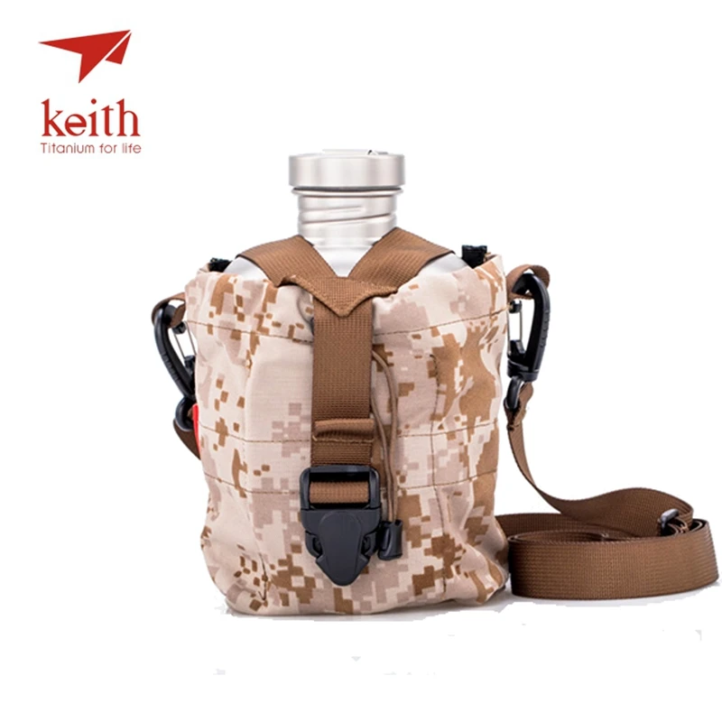 Keith titanio 1100 ml deportes hervidor de agua y 700 ml de titanio de la caja de almuerzo de ejército botellas de agua hervidor de agua ultraligero Ti3060