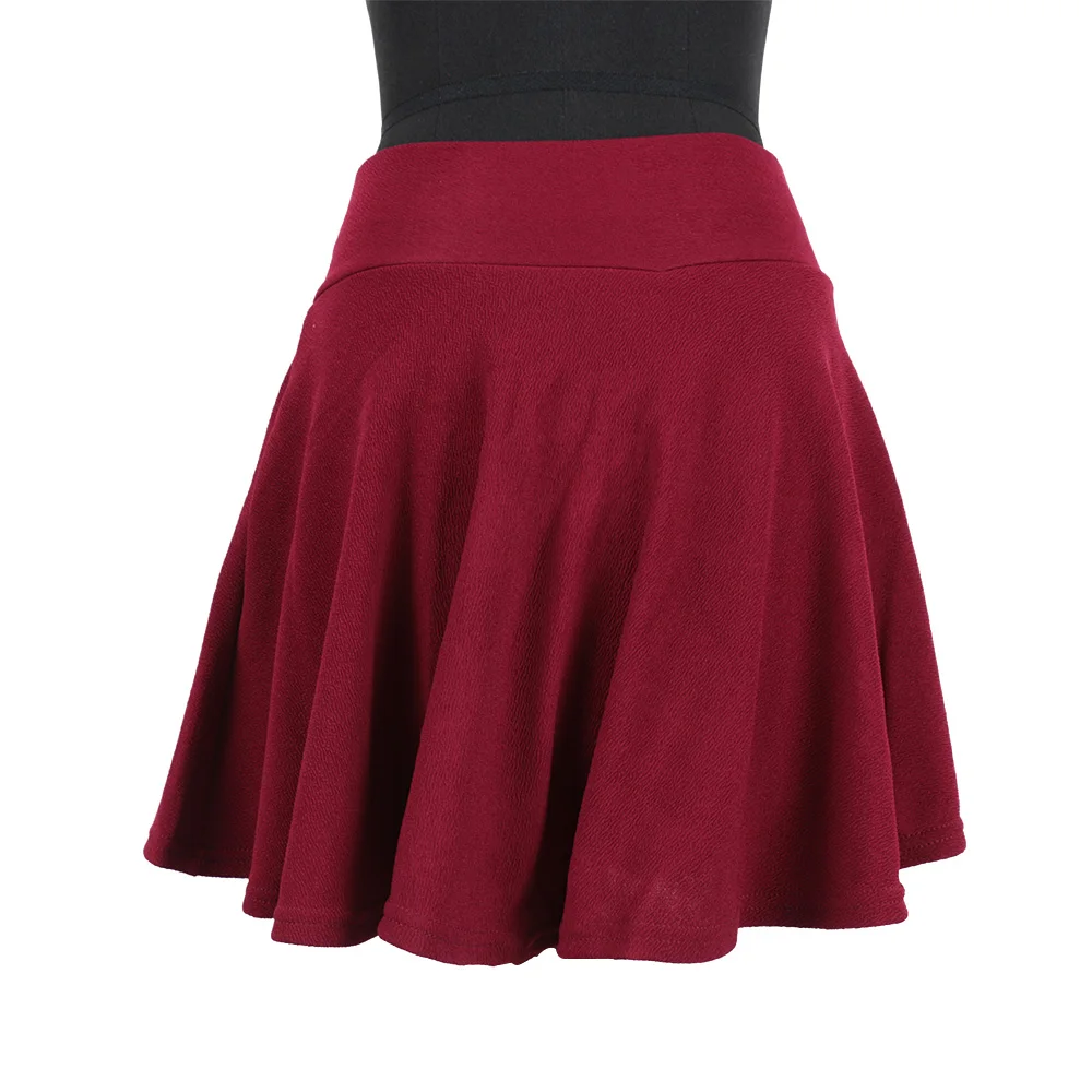 Модная сексуальная энергичная Гибкая мини Короткая складчатая юбка женская имперская однотонная Повседневная непродуваемая юбка с подкладом
