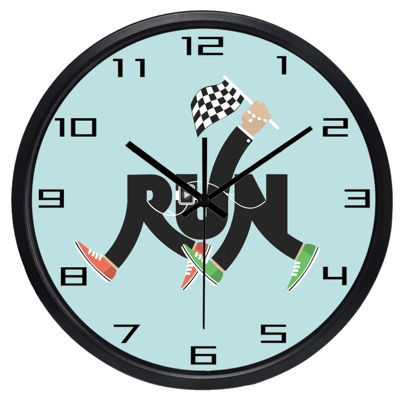 Creative Leg Run Sport Marathon Wall Clock Walking Race Match Clockin