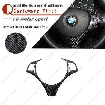 

Car Accessories Carbon Fiber Steering Wheel Trim Fit For BMW E90 Steering Wheel Cover Trim