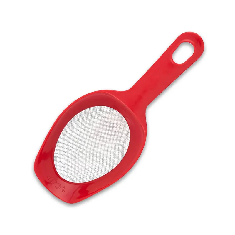 Stainless Steel Long Handle Flour Sieve with Hanging Hole Strainer and