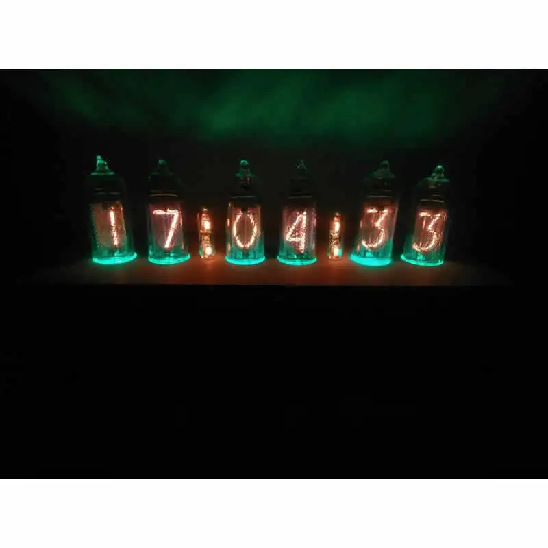 

Cool! Former Soviet Union new IN14 luminous tube clock luminous clock digital clock! Colorful digital display