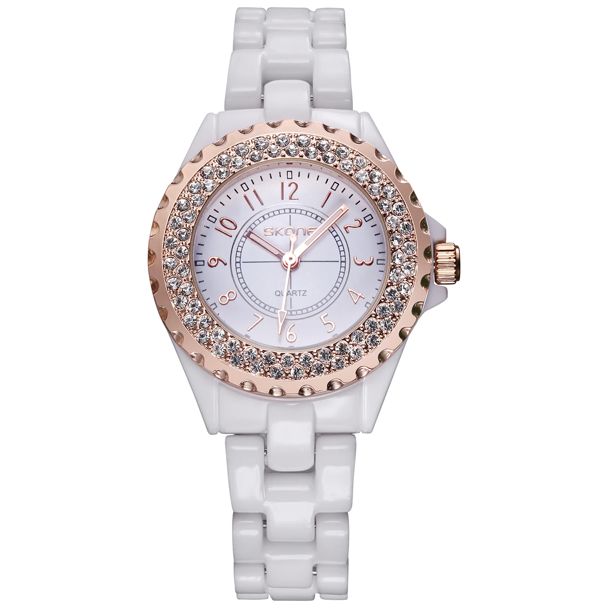 

New Luxury Brand Women Imitation ceramic Watch Rhinestone Imported Japan Quartz Watch Female Ladies Casual Dress Wrist Watch
