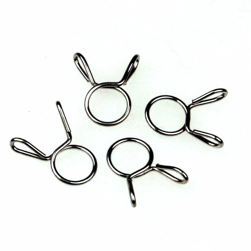 50pcs 10mm Motorcycle Scooter ATV Fuel Line Hose Tubing Spring Clips
