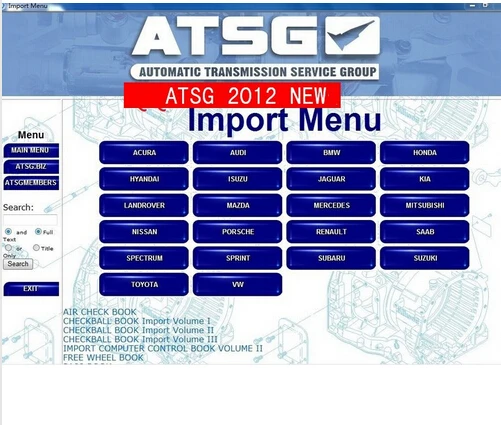 

NEW ATSG 2012 (Automatic Transmissions Service Group Repair Information) repair manuals