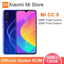 Мобильный телефон с глобальной ПЗУ Xiaomi Mi CC 9, 6 ГБ, 128 ГБ(9 lite), Snapdragon 710, 6,39 дюйма, 48MP AI, тройная камера s, фронтальная камера 32 МП