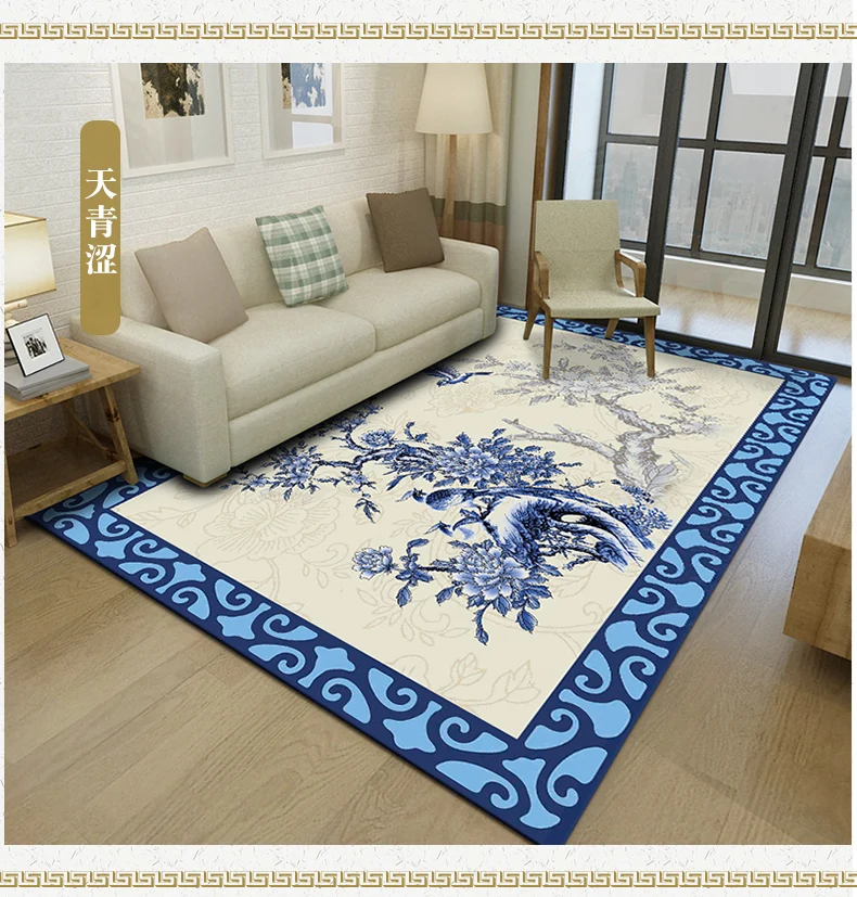

4 meters wide 8 size Coral fleece crawling mat Children's tea table full shop manual bedroom living room carpet mat