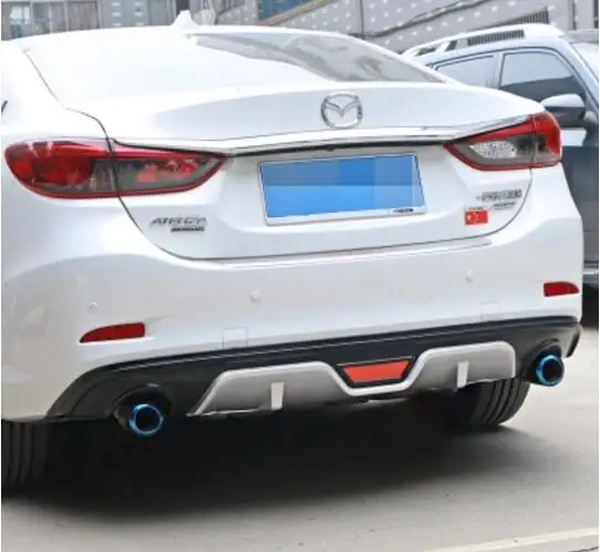  JIOYNG ABS Car Rear Bumper Lip Auto Car Rear Diffuser Fits For 14-18 MAZDA 6 Atenza 2014 2015 2016 