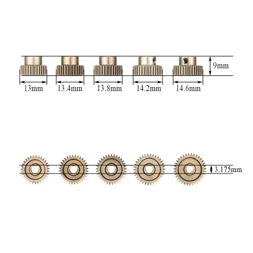 

64DP 3.175mm 31T 32T 33T 34T 35T Pinion Motor Gear Set for 1/10 RC Car Brushed Brushless Motor