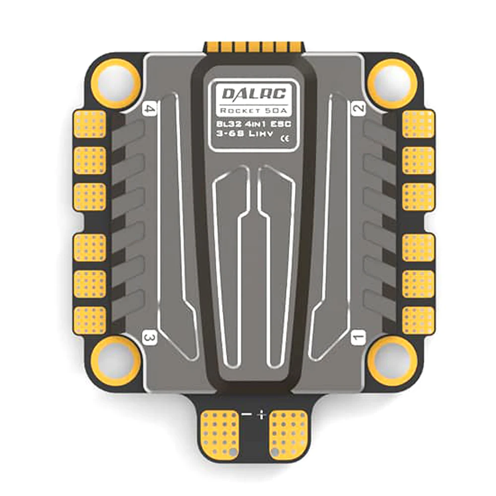DALRC Rocket 40A 45A 50A 4 в 1 ESC 3S 6S blheli _ 32 поддержка Dshot1200 Multishot Brushless 37 5x37 5 мм для FPV Racing|Детали