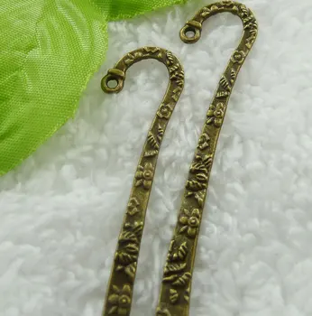 

80 pieces antique bronze nice bookmarks 81x16mm #2066