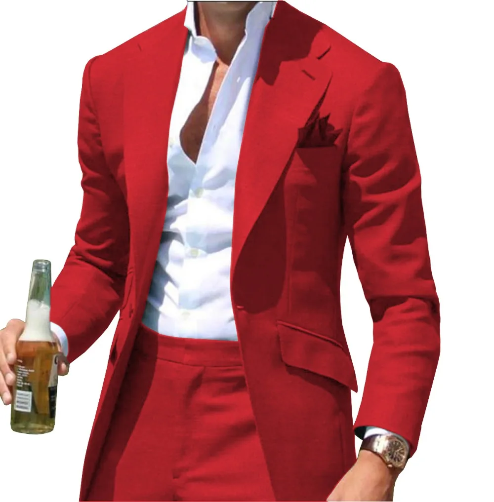 Peak Causal Slim Fit Notched Label Green Mens suit Blazer Formal Business For Wedding Groom Causal （Only Jacket）