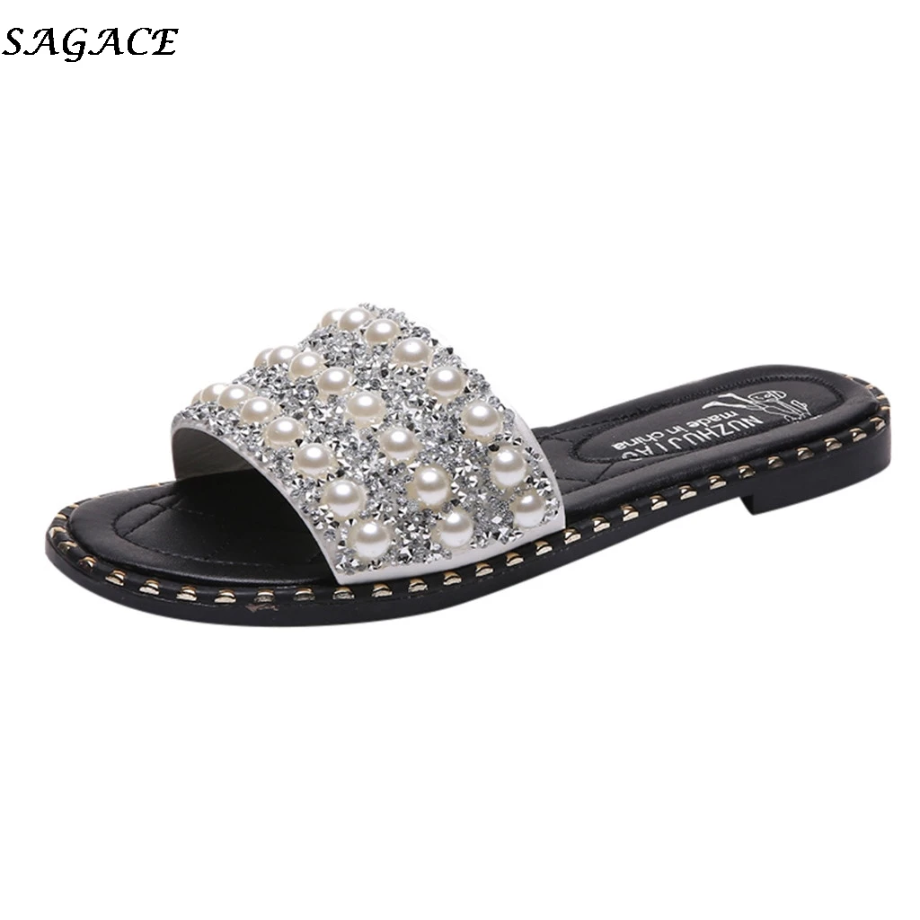

SAGACE SLuxury brand summer beach sandals Fashion women slides outdoor slippers indoor slip ons flip flops 2019 Ladies Shoes #30
