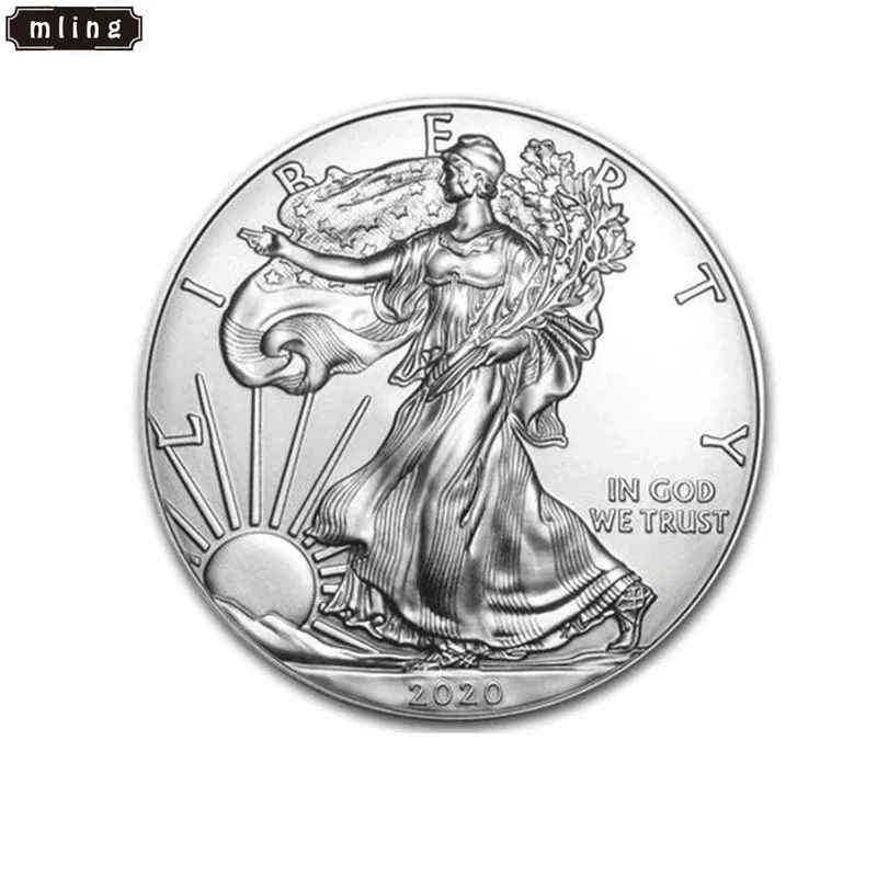 

1PC 2020 Statue of Liberty Commemorative Coin 1 Oz Fine Silver One Dollar Coins Collectibles United States of America Coins