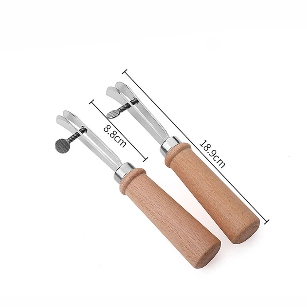 Sanbest Manual Adjustable Scriber Leather Craft Tools Handwork Art Tools Handmade Beech Handle Steel DIY Leather Tool DIY00036