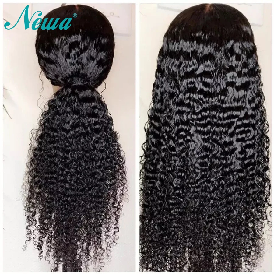 NYUWA 360 Синтетические волосы на кружеве al парик предварительно вырезанные бразильские вьющиеся Синтетические волосы на кружеве человеческих волос парики с детскими волосами для черных Для женщин парики Remy
