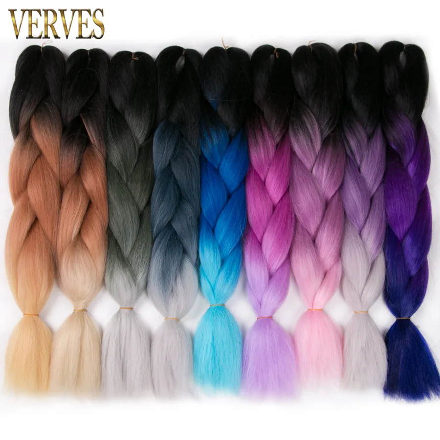 Braiding Hair 1 piece 24'' Synthetic Jumbo Braids by VERVES 