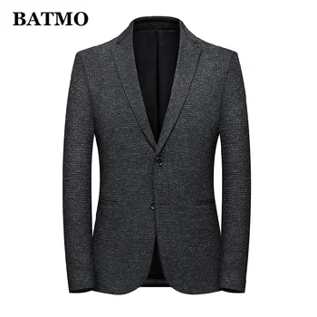 

BATMO 2019 new arrival autumn high quality dark grey casual blazer men,men's suits jackets ,1952
