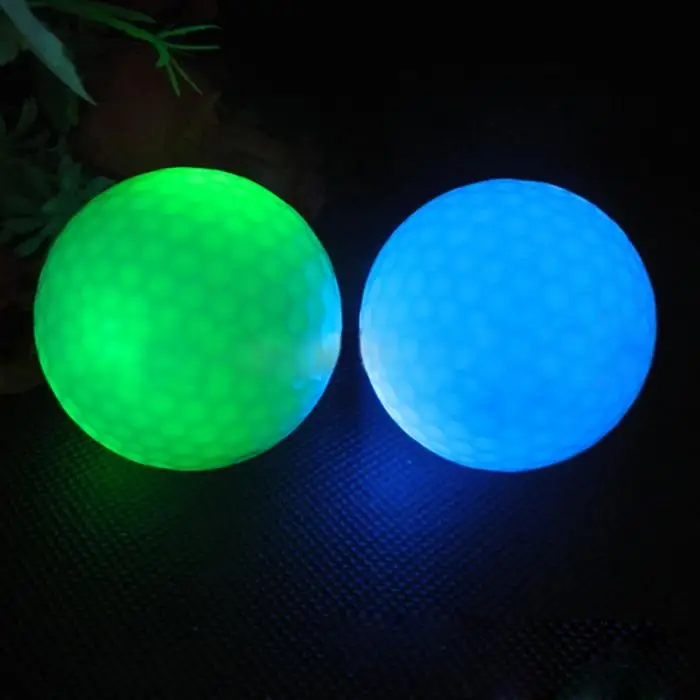 LED Golf Balls Flashing Light Up Blink Color Night Training Golf Practice Ball&T8