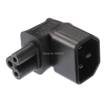 

Right Angle 90 Degree IEC 320 C14 Male Plug to C5 Female Power Adapter Converter FOR Laptop Printer Power