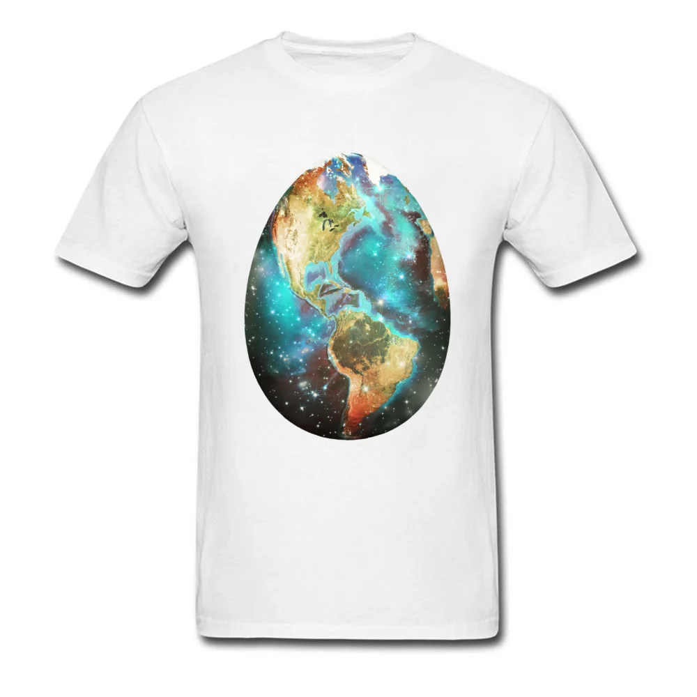 Earthly egg Gift Short Sleeve Tops T Shirt NEW YEAR DAY Crewneck Pure Cotton Youth T Shirt Gift Tops Shirts Retro Earthly egg white