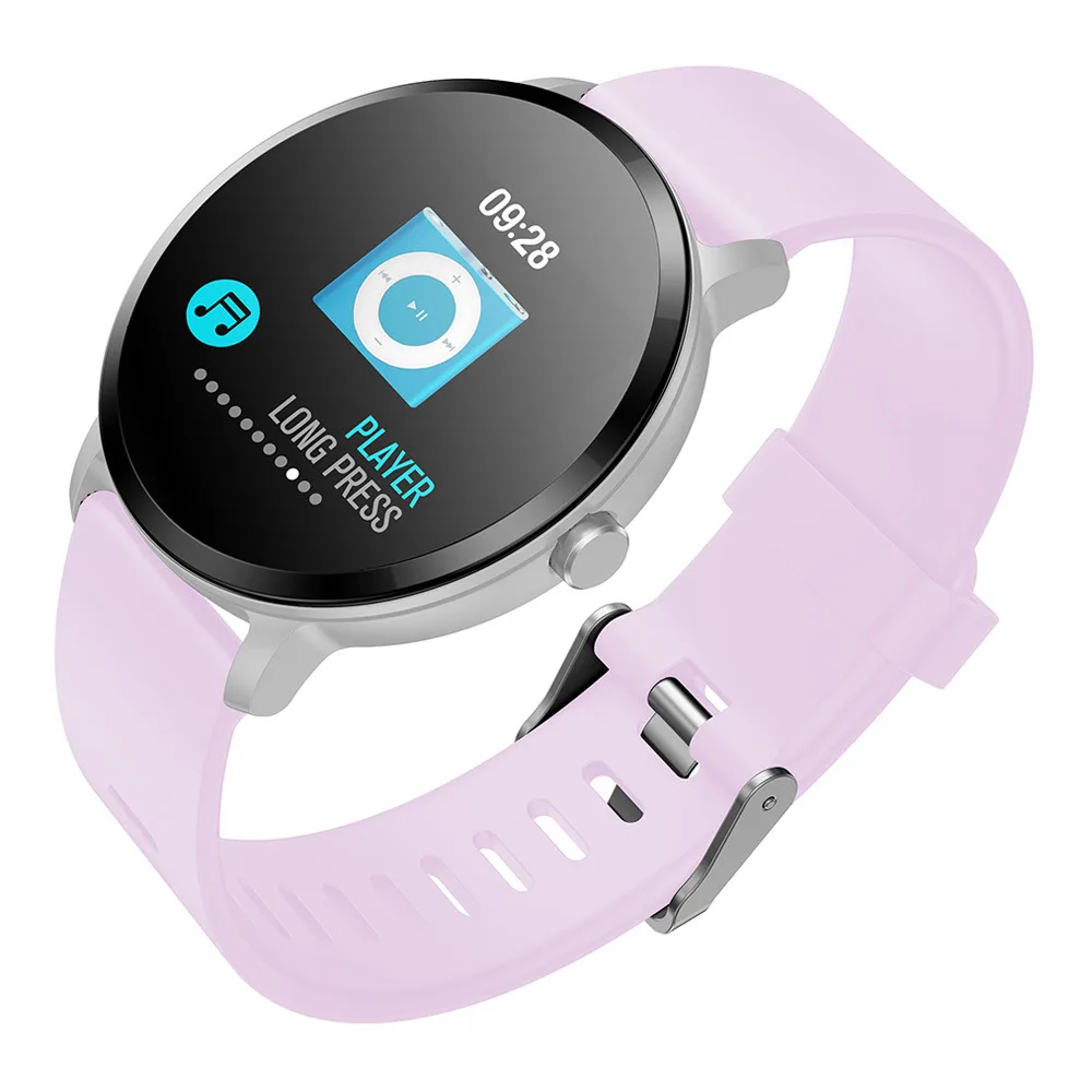 Virtoba CN68 Смарт часы IP67 водонепроницаемый закаленное стекло для мужчин и женщин Smartwatch кровяное давление кислородный монитор сердечного ритма - Цвет: Розовый