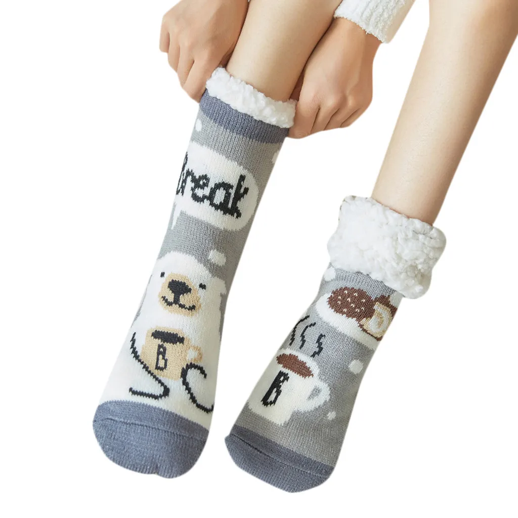 Новые женские носки с забавным принтом для девочек, теплые зимние носки со снеговиком и овечкой, милые носки в стиле Харадзюку, милые