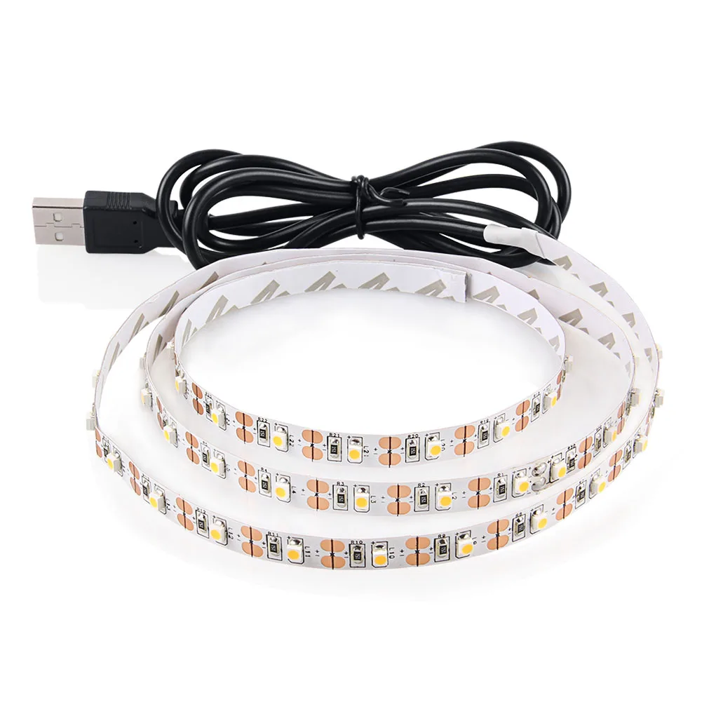 USB LED Strip Light DC 5V USB LED Tape SMD 3528 LED Ribbon 50cm 1m 2m 3m 4m 5m Flexible Light TV