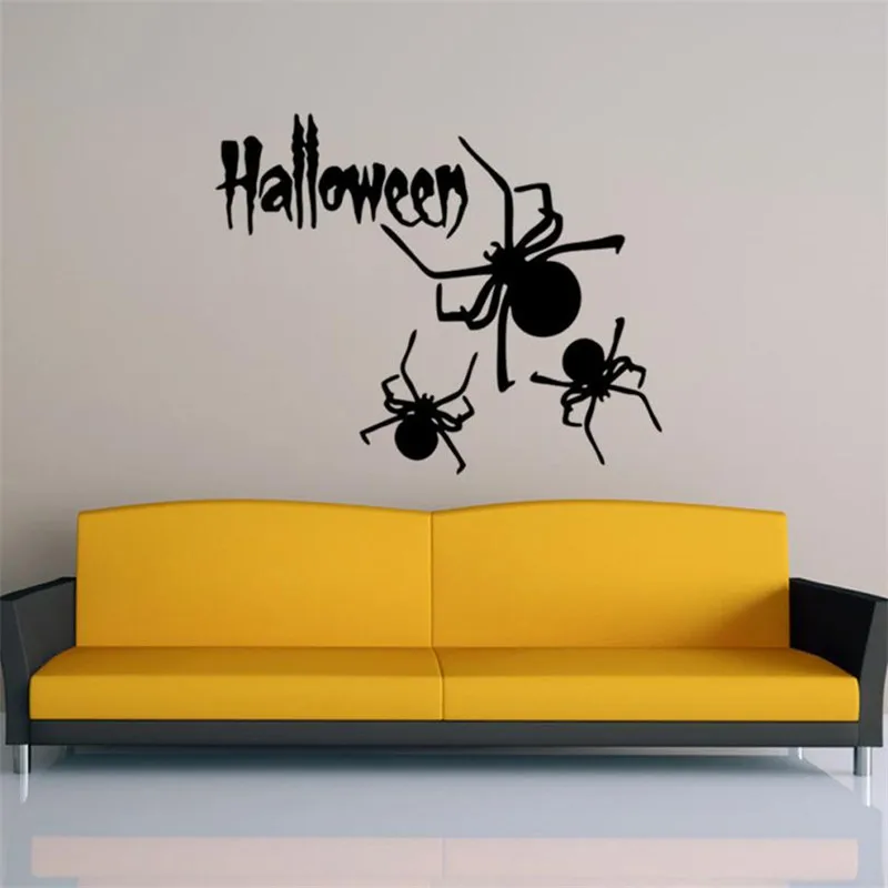 Stickers on the wall New Arrived Happy Halloween Wall Sticker Window Home Decoration Defor Bedroom Living Room Walls    X0814#3003