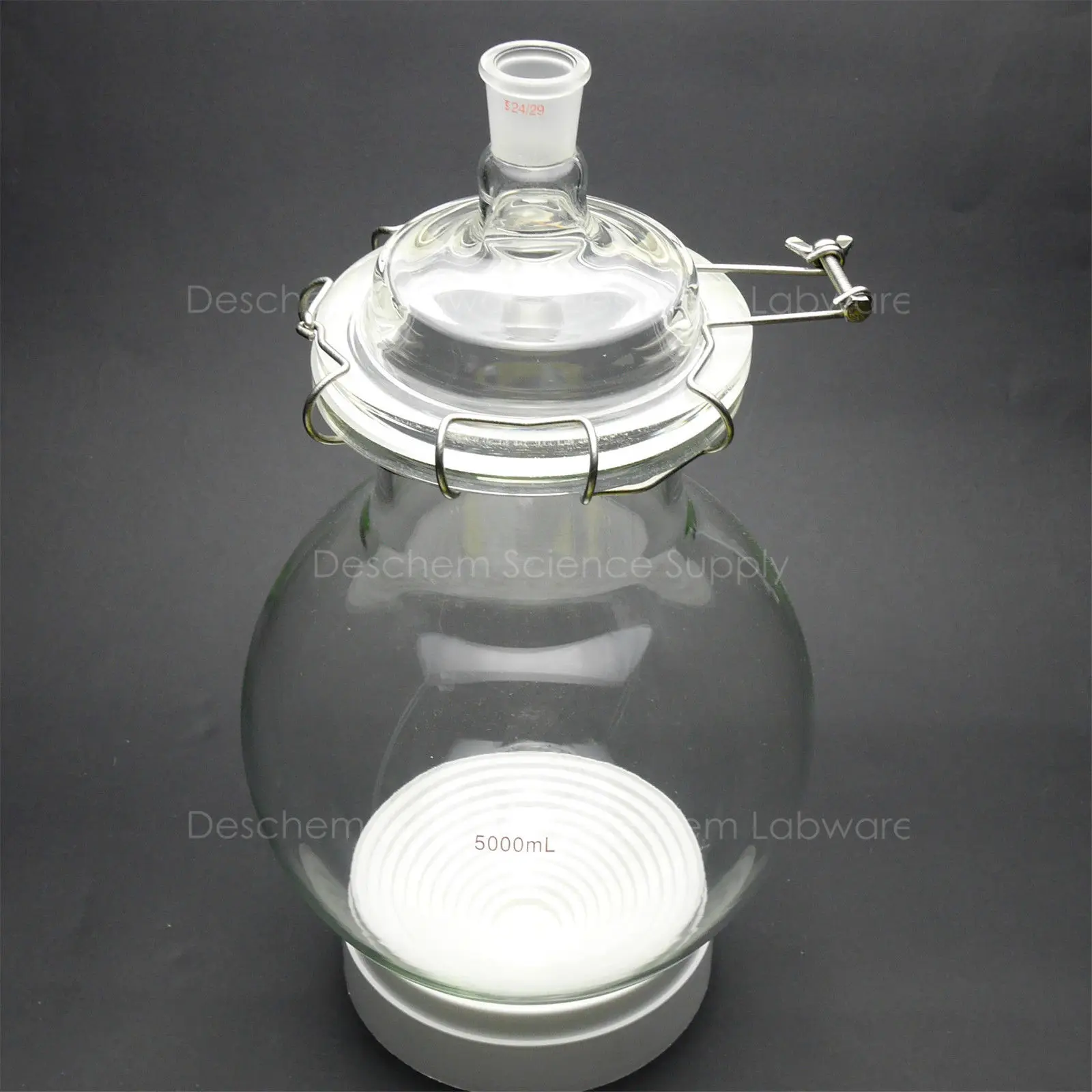 5000ml,Glass Reaction Kettle,24/29,Single Neck,5L,Round Bottom Chemical
